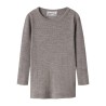 NAME IT Mini Wax uld rib langærmet bluse - Satellite