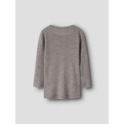 NAME IT Mini Wax uld rib langærmet bluse - Satellite