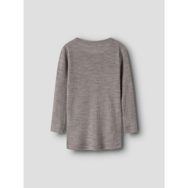 NAME IT Mini Wax uld rib langærmet bluse - Satellite
