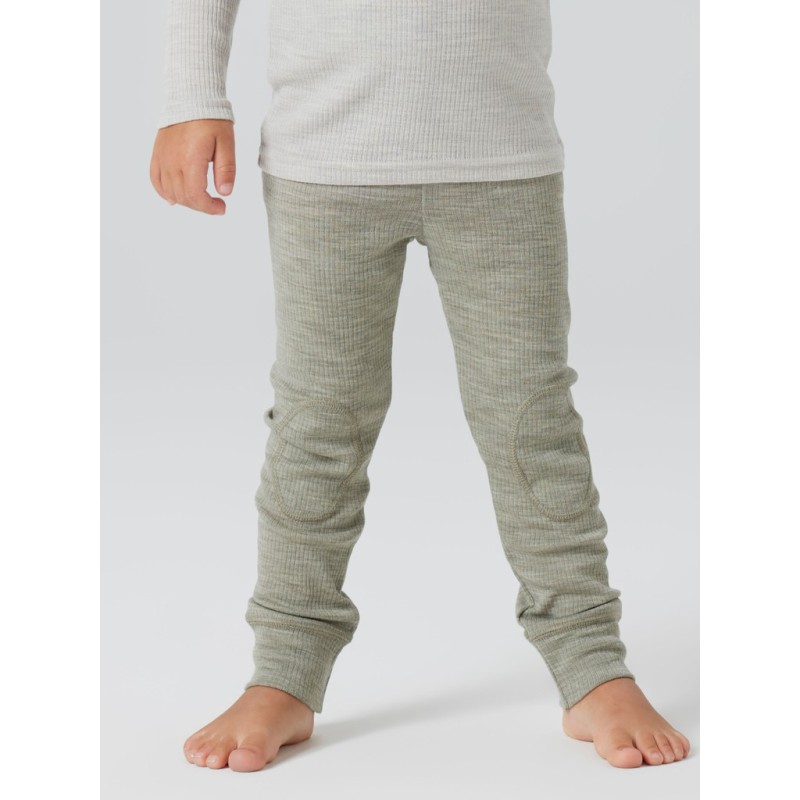 NAME IT MINI Wax uld rib leggings - Mulled Basil