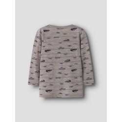 NAME IT Mini Wang uld rib langærmet bluse - Satellite