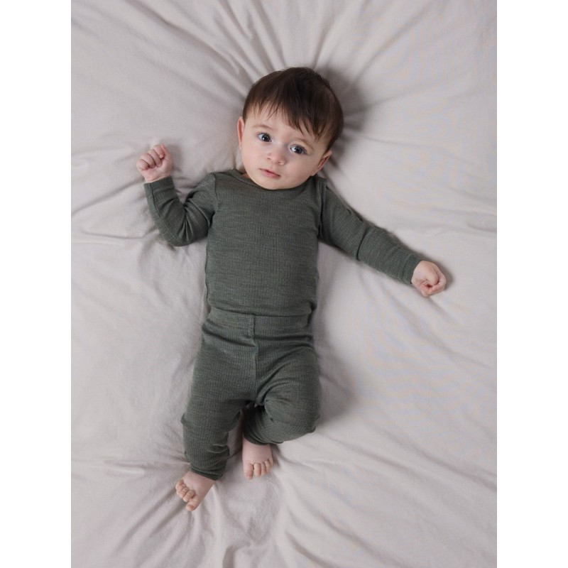NAME IT Baby Wax Uld Leggings - Mulled Basil