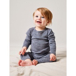 NAME IT Baby Wax Uld Leggings - Folkstone Gray