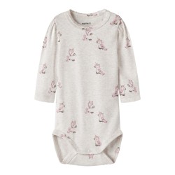 NAME IT Baby Laurie langærmet bodystocking - Peyote Melange