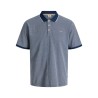 JACK & JONES PLUS Blualves Kortærmet polo - Insignia Blue/ White Melange