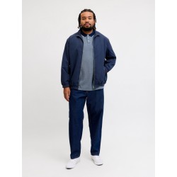 JACK & JONES PLUS Blualves Kortærmet polo - Insignia Blue/ White Melange