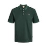 JACK & JONES PLUS Blualves Kortærmet polo - Pineneedle Black Melange/ Sort meleret
