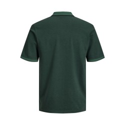 JACK & JONES PLUS Blualves Kortærmet polo - Pineneedle Black Melange/ Sort meleret