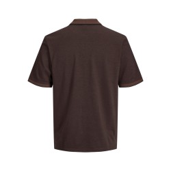 JACK & JONES PLUS Blualves Kortærmet polo - Hot Fudge/ Black Melange