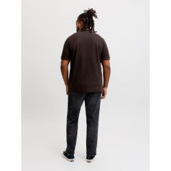 JACK & JONES PLUS Blualves Kortærmet polo - Hot Fudge/ Black Melange