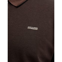 JACK & JONES PLUS Blualves Kortærmet polo - Hot Fudge/ Black Melange