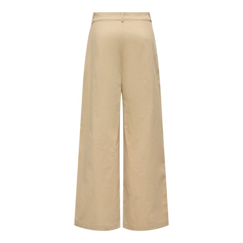 ONLY Liana MW X Wide Pleated Bukser - Travertine