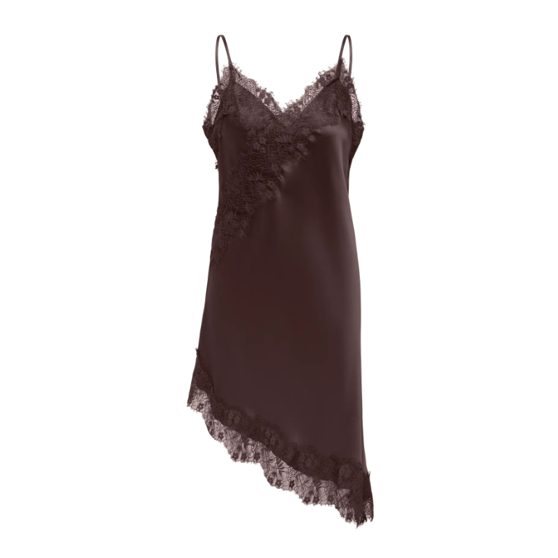 ONLY CARMAKOMA Indona strop satin blonde kjole - Chocolate Torte