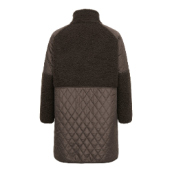 ONLY CARMAKOMA Ohio quiltet mix fleece jakke - Chocolate Martini