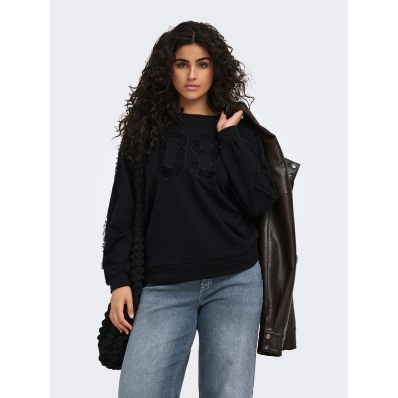 ONLY CARMAKOMA Beatrix Langærmet Sweatshirt - sort
