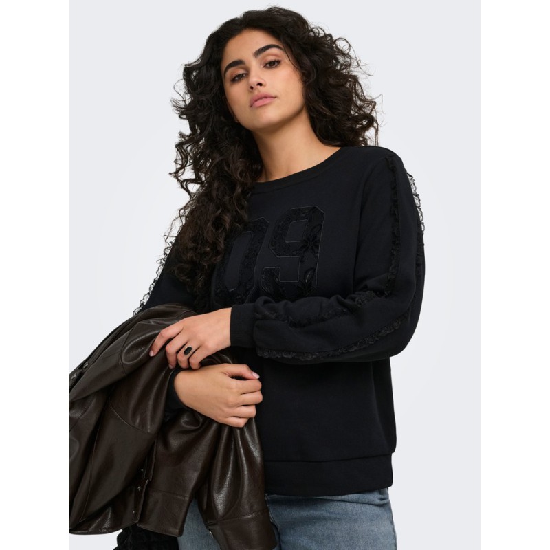 ONLY CARMAKOMA Beatrix Langærmet Sweatshirt - sort