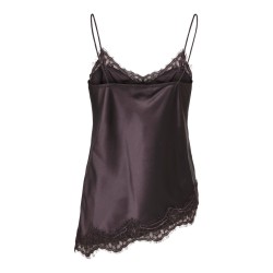 JDY Fifi Asym. Lace Top - Coffee Bean