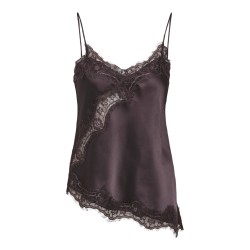 JDY Fifi Asym. Lace Top - Coffee Bean