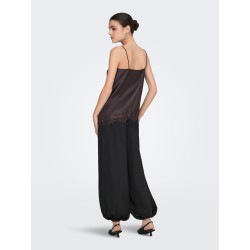 JDY Fifi Asym. Lace Top - Coffee Bean