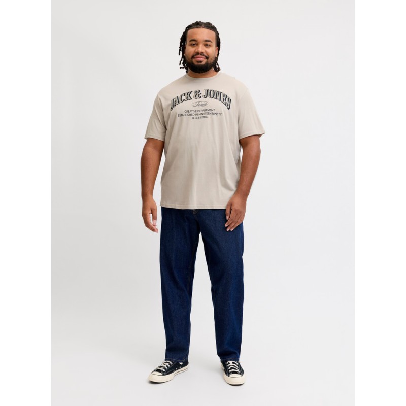 JACK & JONES PLUS Denver Logo T-shirt - Moonbeam