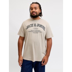 JACK & JONES PLUS Denver Logo T-shirt - Moonbeam