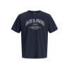 JACK & JONES PLUS Denver Logo T-shirt - Navy Blazer