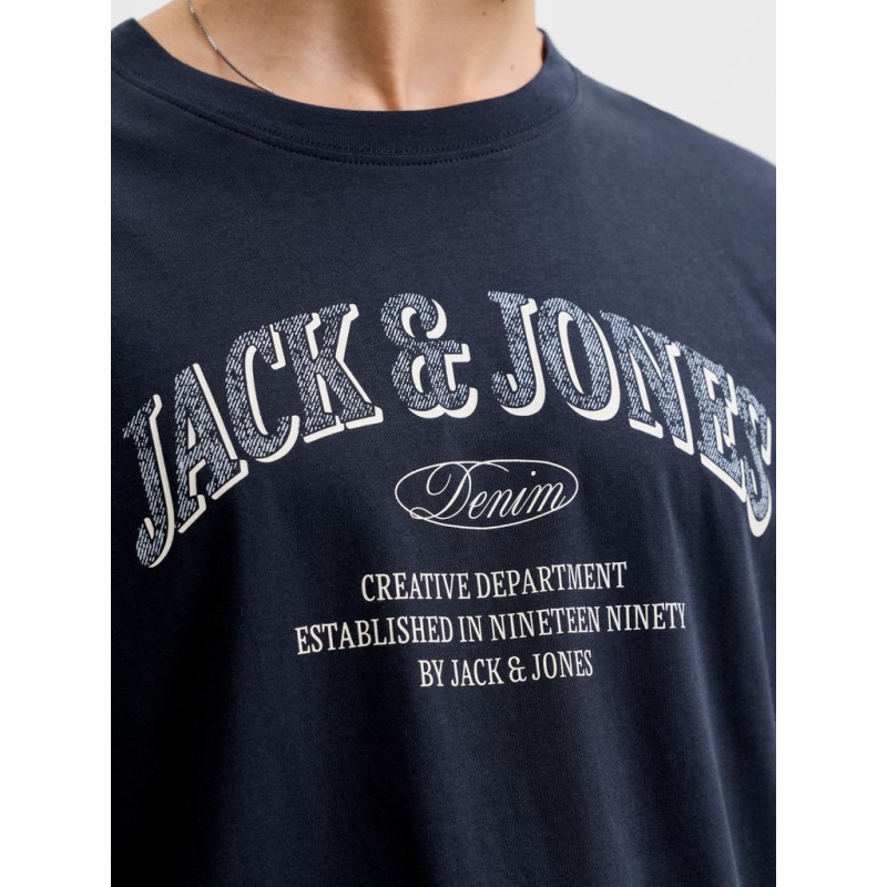 JACK & JONES PLUS Denver Logo T-shirt - Navy Blazer