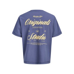 JACK & JONES JUNIOR Norrebro Typo T-shirt - Crown Blue