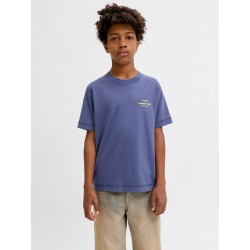 JACK & JONES JUNIOR Norrebro Typo T-shirt - Crown Blue