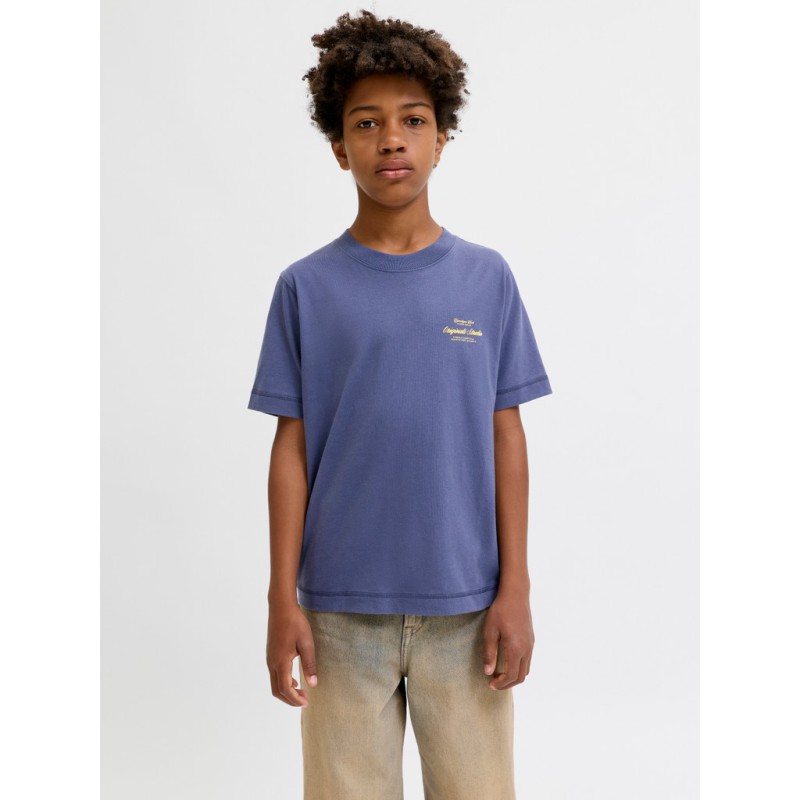 JACK & JONES JUNIOR Norrebro Typo T-shirt - Crown Blue