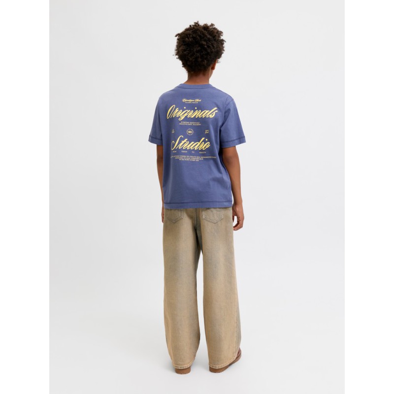 JACK & JONES JUNIOR Norrebro Typo T-shirt - Crown Blue