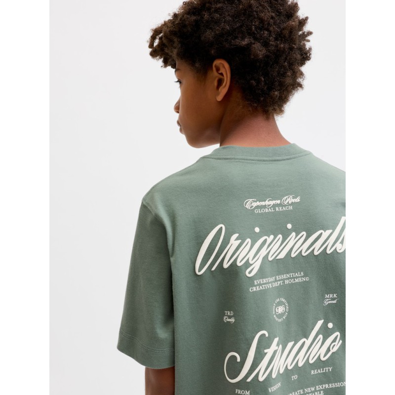 JACK & JONES JUNIOR Norrebro Typo T-shirt - Laurel Wreath