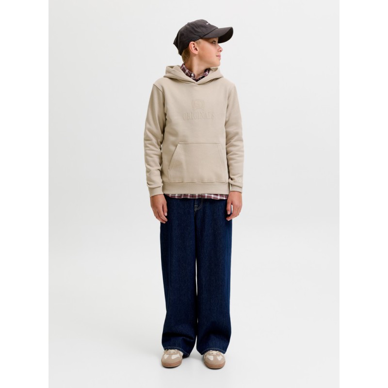 JACK & JONES JUNIOR Frederiksberg monogram sweat hoodie - Feather Gray