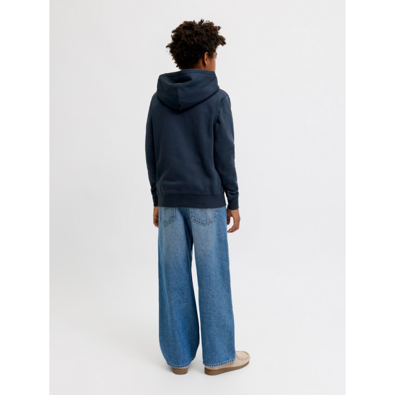 JACK & JONES JUNIOR Frederiksberg monogram sweat hoodie - Sky Captain