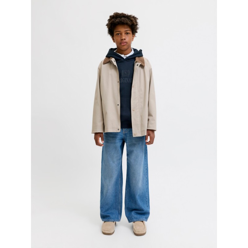 JACK & JONES JUNIOR Frederiksberg monogram sweat hoodie - Sky Captain