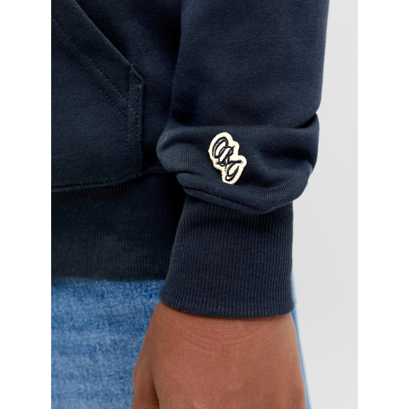 JACK & JONES JUNIOR Frederiksberg monogram sweat hoodie - Sky Captain