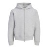 Jack & Jones Olegacy sweatshirt scuba zip hoodie - Light Grey Melange