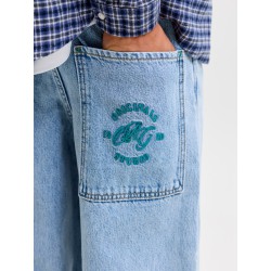 JACK & JONES JUNIOR Dave wide fit jeans - Light Blue Denim