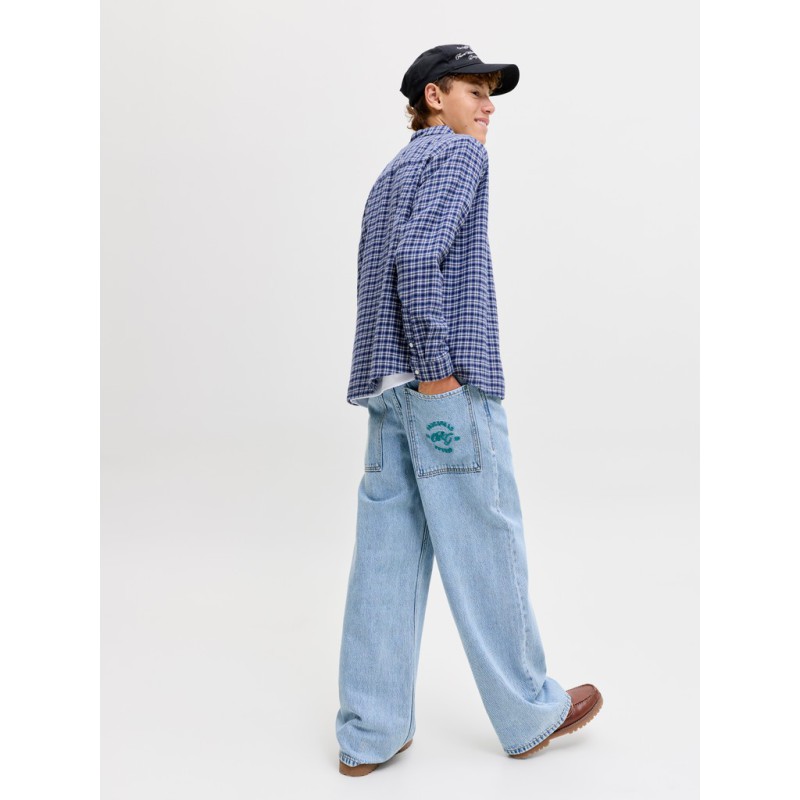 JACK & JONES JUNIOR Dave wide fit jeans - Light Blue Denim