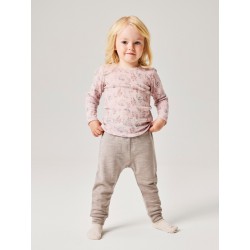 NAME IT MINI Wang uld top med hulmønster - Violet Ice