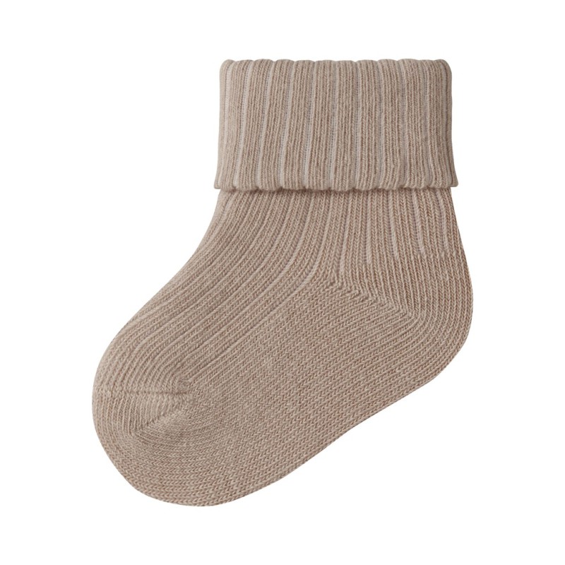 NAME IT BABY Nobbu rib strømper - Sesame