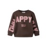 NAME IT MINI Linka langærmet sweatshirt - Chocolate Brown
