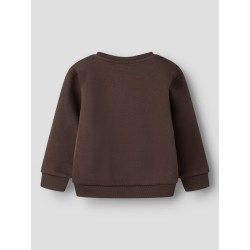 NAME IT MINI Linka langærmet sweatshirt - Chocolate Brown
