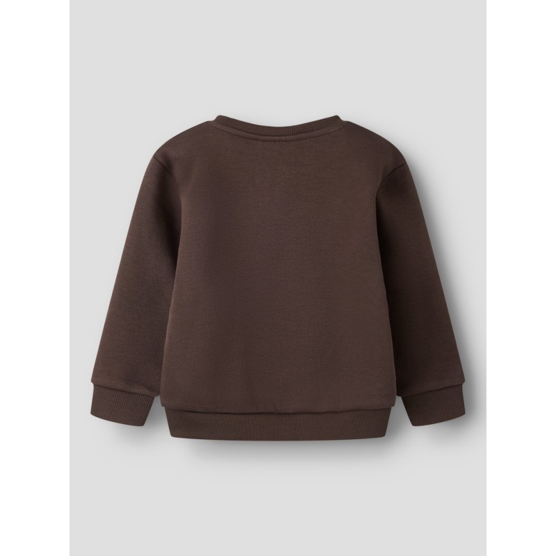 NAME IT MINI Linka langærmet sweatshirt - Chocolate Brown