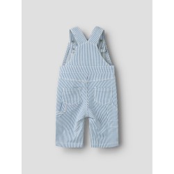 NAME IT BABY Nola loose fit overalls - White/ Moonlight Blue