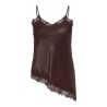 ONLY CARMAKOMA Indona satin blonde Top - Chocolate Torte