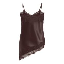ONLY CARMAKOMA Indona satin blonde Top - Chocolate Torte