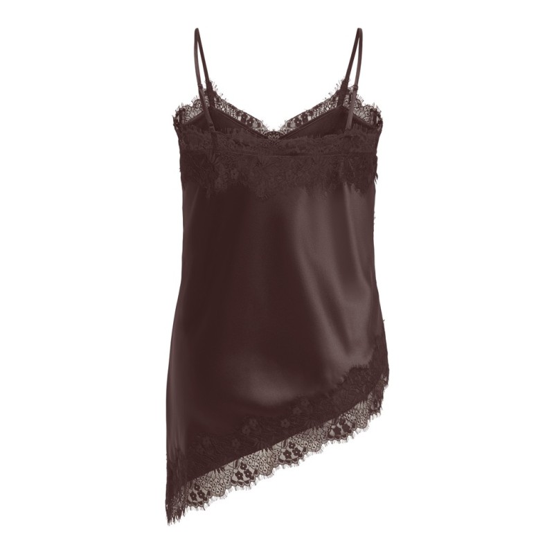 ONLY CARMAKOMA Indona satin blonde Top - Chocolate Torte
