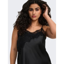 ONLY CARMAKOMA Indona satin blonde Top - Sort