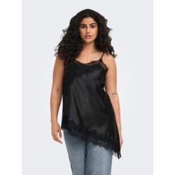 ONLY CARMAKOMA Indona satin blonde Top - Sort